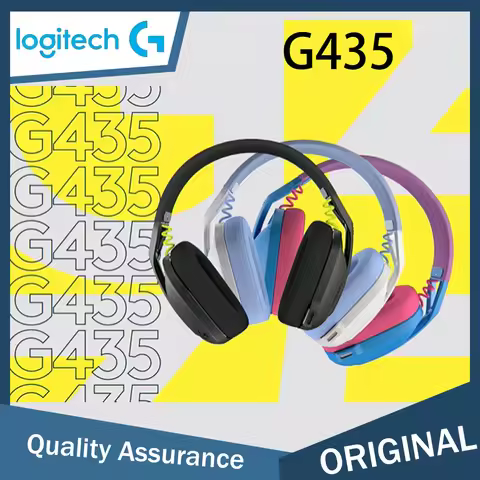 Logitech G435 Wireless Over-Ear Gaming Headset Bluetooth Over-Ear Headphones 2.4GHz Dual-Mode Built-