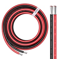 6 Gauge Wire - iGreely 10 FT Red & 10 FT Black 6 Gauge Tinned Copper Electrical Wire Cable for Car A
