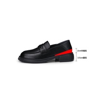 Giày Loafer Da Thật Độn Cao Bên Trong Giày Da Nhỏ Phong Cách Anh Mẫu Mới 2023 Đế Dày Nữ Giày Một Lớp