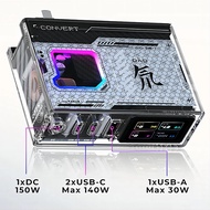 Nubia Redmagic 150W GaN Quick Charger Dao Feng Fast Charger RGB Light Effects DC Port + 3 USB Ports 