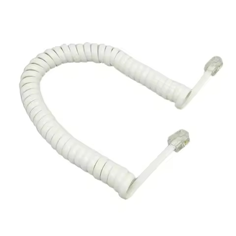 G5AA RJ9 Coiled Telephone Wire 6FT Curved Telephone Landline Phone Handset Handle Line Cable 4P4C 6F