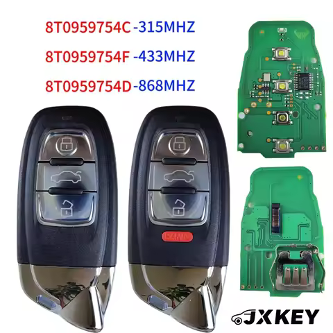 JXKEY 8T0959754C 315/433/868MHz 3/4 Buttons Modified As Lamborghini For Audi A4 A5 A6 A7 S4 2009-201