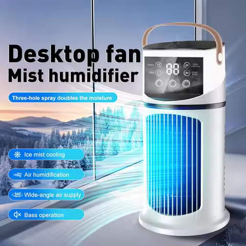 Portable spray Desktop Air Cooler USB Mini Air Conditioner Multifunctional Timed Air Cooling Fan Hom