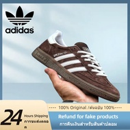 {AUTHENTIC SHOES} Adidas Originals Handball SPZL   รองเท้าผ้าใบรองเท้าวิ่ งรองเท้ากีฬารองเา รองเท้าวิ่งรองเท้าลำลอง WARRANTY 5 YEARS