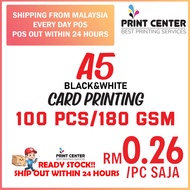 Card Printing 180gsm A5 Black&White Printing