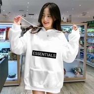 ESSENTIALS Hoodie for Adult Women II White Hoodie Sweater for Adult Men Fleece Grammage 280