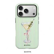 1 ชิ้น เคสโทรศัพท์ลายทางสีเขียวอ่อนสำหรับ Phone 17 Pro Max, เหมาะสำหรับ Phone 16 Pro Max, 15 Pro Max