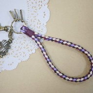~米+熊~ 復古 編織鑰匙圈 蠟線編織鑰匙圈 (紫色)