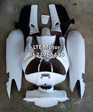 ชุดสี เฟรม yamaha nouvo my นูโว MY นูโว เก่า ครบคัน 8 ชิ้น รถปี 2003 งาน abs สีขาวมุกล้วน ไม่ติดสติก