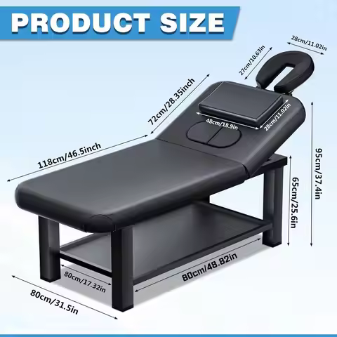 Adjustable Height 31 Wide Massage Table, 1500lbs Capacity, Iron Base, for Professional & Home Spa Th