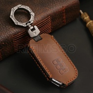 Luxury Keychain  Car Key Case Cover Genuine Leather  Accessories for Kia Ev6 Seltos K5 Sorento Mq4 7