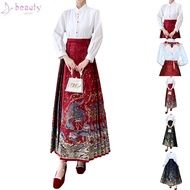 -NEW-25) Sweet Hanfu Horse Face Skirt Ming Dynasty Woman Embroidered Skirt for Dating