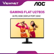 MONITOR AOC LED GAMING FLAT 27" U27B35 4K (IPS-UHD-4MS-HDMI*2-DP-A-HDR10 60HZ)