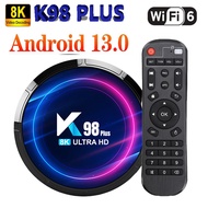 2023 New K98 PLUS Smart TV Box 2.4G&amp;5.8G Wifi6 BT Android 13.0 RK3528 4GB 32GB 64GB 4K,8K HDR 10+ Media Player Set Top Box