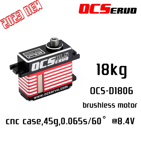 OCS-D1806 8.4V 18kg.cm 45g 0.065S/60° Brushless Motor High Torque Servo Steel Gear All CNC Case Mid 