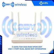 SHIPPINGbebas - C-DATA FD614GD-R460 XPON ONU 4GE+1 PORT DUAL BAND WIFI CDATA GPON/EPON ONT