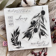 0606-3s Leaf Seal 0606 peace love Fruit Olive 5539 Transparent Crystal