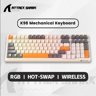 K98 Mechanical Keyboard 98 100 Keys 100% Layout Type-C Wired Wireless Gaming With Numpad