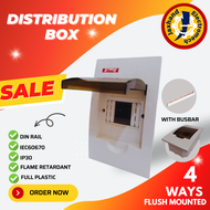 4 Four Ways Himel Distribution Box Plastic Enclosure with Comb Busbar Flush Mounted Breaker Enclosur