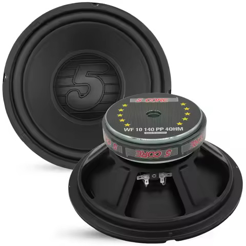 5 Core 10 Inch Woofer 300W Car Subwoofer 4Ohm Replacement Deep Sub w Poly Cone-WF 10 140 PP 4OHM