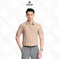 Aristino Business Polyamide Men's short-sleeved Polo shirt, smooth and cool to the touch 1PS011AZ