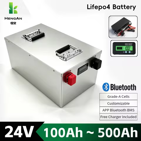 HA-Lifepo4 Battery 24V 100Ah 150Ah 200Ah 250Ah 300Ah 350Ah 400Ah 500Ah Rechargeable for Solar System