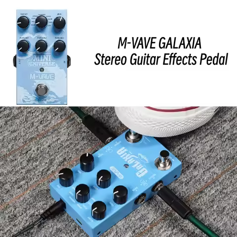 M-VAVE MINI-UNIVERSE Electric Guitar Digital Reverb Effect Pedal with Real Wiring Design for Guitar 