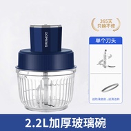 Domeng Electric Mini Meat Grinder Home Use High Borosilicate Glass Meat Mixer for Chopping Mixing an