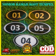 2MM ACRYLIC OVAL BOARDING ROOM NUMBER BOARDING ROOM NUMBER/ VILLA ROOM NUMBER/ BOARDING HOUSE DOOR N