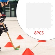 GUOOL 8-piece Hockey Pad, Ice Tiles, Passing Ice Hockey Training Equipment Dryland Home PETG Hockey 