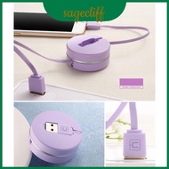 Small Round Box Stretchable Data Cable For Apple Devices With Fast Charging And Data Sync