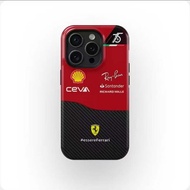 เคสโทรศัพท์ฟิล์มทูอินวัน F1 Ferrari รุ่นครบรอบ75ปีสำหรับ phone16promax/15มูลค่าสูง14pro/13/12/11เคสก