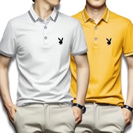 JianZhuZhuangShiGongChengYou Men T Shirt M-5XL Oversized Fashion Bussiness Solid Color Short Sleeve Collar Tops