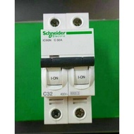 Schneider MCB IC60N 2P 32A 32 a 6KA A9F74232