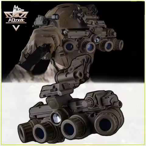 Airsoft Tactical GPNVG18 Four-eye NVG Model Hunting L4G24 NVG Mount with Battery Box Model for Helme