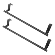 Over the Door Towel Rack Kitchen Towel Holder over Cabinet Towel Bar Matte Black 2 Packfor Hand Dish