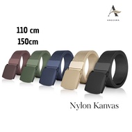Men's Belt 110cm, 150cm Nylon Canvas Tactical Belt Strong Buckle Comfortable Belt Stylish