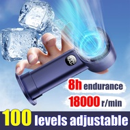 WR Fan portable strong wind Mini fan portable 100 Gear Strong Wind Speed Digital Display Adjustable 