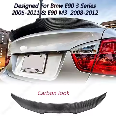 Rear Trunk Lid Car Spoiler Wing For Bmw E90 M3 2008-2012 Sedan & E90 3 Series 2005-2011 Sedan Lip PS
