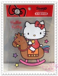 ♥小花花日本精品♥ Hello Kitty 小木馬 星星 蝴蝶結 貼紙 壁貼 裝飾貼 造型貼 牆壁貼 53102102