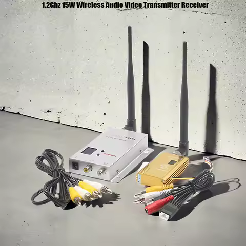 Wireless Video Transmitter Receiver AV Sender TV Audio 1.2Ghz 1.2G 8CH 1.5W 1500mw for FPV Quadcopte