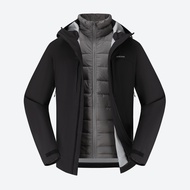 QUECHUA 3IN1 JKT GOOSE MH900 MEN BLACK