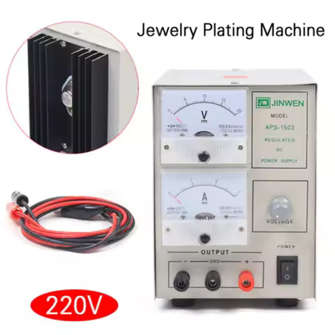 1502 Gold Plating Kit 2A Electroplating Machine Jewelry Plater Voltage Adjustable Small Gold Silver 