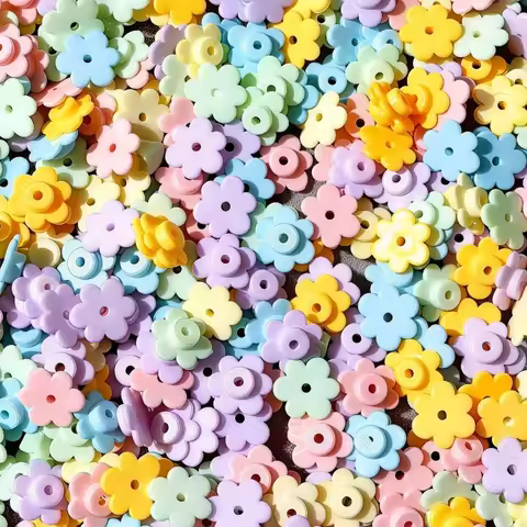 10mm 6 Petal Flower Particles Slime Fillers 100g Crunchy Squeeze Ball Fillers Pinch Heart Shape Stuf