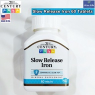 ธาตุเหล็ก Slow Release Iron 45mg + Calcium 60 Tablets - 21st Century ไอรอน