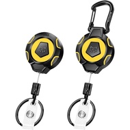MNGARISTA Upgraded Heavy Duty Retractable Keychain, Belt Clip Ver. & Carabiner Ver., 10 oz Retractio