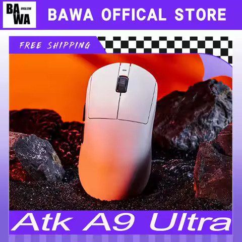 Atk A9 Ultra Mouse Paw3950 Ultra Sensor Wireless Tri-Mode 8k 53g Lightweight E-Sports Gaming Mouse N