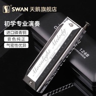 Swan Moonlight Chronicle Chromatic Harmonica 10 Holes 12 Holes 14 Holes 16 Holes C Tuning Beginner Students Self-Study Professional GRT6