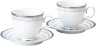 Noritake Cup & Saucer (Pair Set) (For both coffee and tea) 250cc Hampshire Gold 2 Pieces Fine Porcel