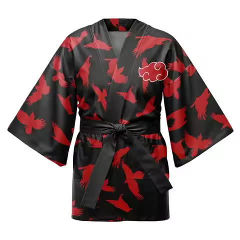 2026 Fashion Trend Flame Print Kimono Naruto Cosplay Naruto